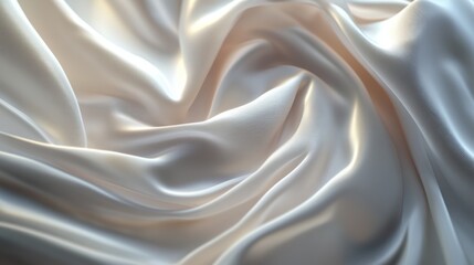 Obraz premium Smooth, flowing fabric with an elegant drape, forming a soft and luxurious background.