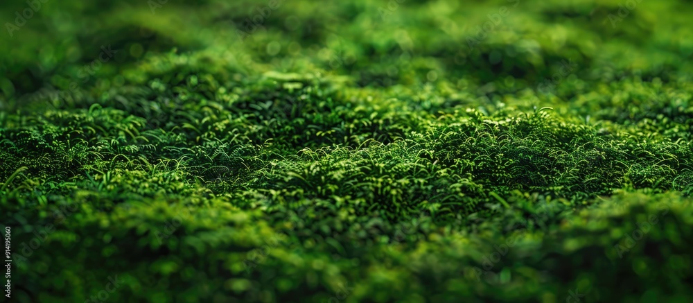 Poster green moss creating a natural backdrop with copy space image
