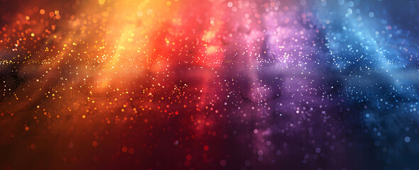 Naklejka premium Grainy noisy background design, abstract color gradient shape, vibrant glowing rainbow yellow green pink blue black noise texture banner design