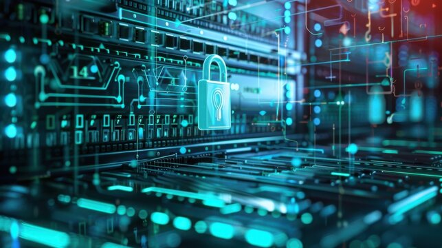 Computer Security Day. Computer monitor and padlock shield element. Secure internet connection. Cybersecurity and privacy concepts to protect data. Safe information exchange and data storage concept