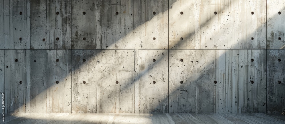 Poster create a stylish design with a concrete texture background illuminated by natural light ideal for ba