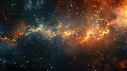 A captivating image of a cosmic nebula with vibrant colors and stars, depicting the beauty and mystery of the universe.