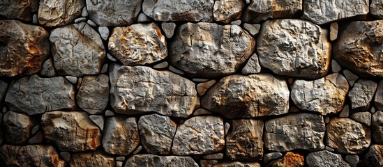 Fototapeta premium A beautiful stone wall background perfect for showcasing the KIP kids insurance plan symbol Business concept with copy space image included