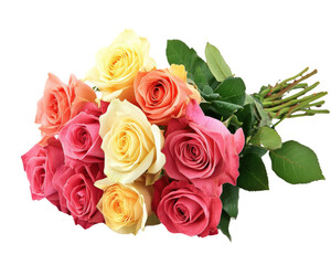 Obraz premium A flower bouquet isolated on white transparent background