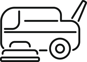 Line icon of a cleaning machine, perfect for illustrating cleaning services or equipment