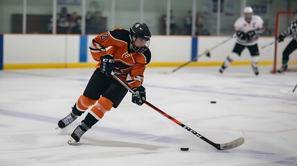 Fototapeta premium Hockey Player in Action on the Ice