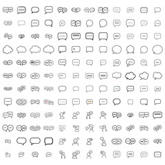 Variety of Speech Bubble Icons for Communication and Chat Design