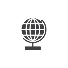 Globe on a stand vector icon