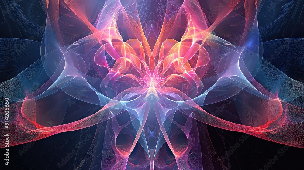 Aufkleber a vibrant abstract design featuring colorful swirls and smooth curves, creating an eye-catching visu