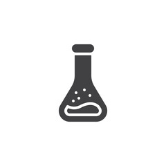 Chemical flask vector icon