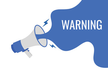 warranty button, banner, label, template for website. warranty text with colorful megaphone icon
