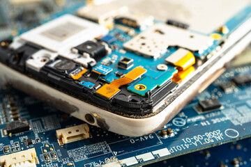 Repairing and upgrade circuit mainboard of notebook, electronic, computer hardware and technology.