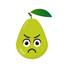 Guava emoji vector illustration. Illustration guava isolated on white backgrounds