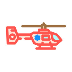 ambulance helipad color icon vector. ambulance helipad sign. isolated symbol illustration