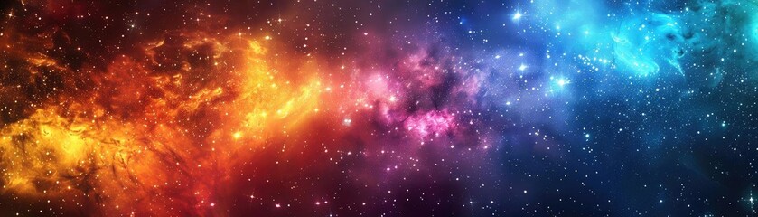 A stunning cosmic scene showcasing vibrant colors and star-filled space, perfect for projects related to the universe and astronomy.