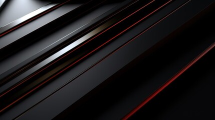 Obraz premium Abstract black and red geometric background.