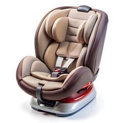Rotating car seat isolated on white