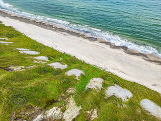 Svinklovene natural cliffs at the North sea coast in Denmark