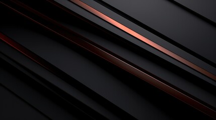 Obraz premium Abstract dark background with diagonal lines in copper and black.