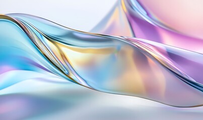 Fluid glowing wave background, holographic abstract background.