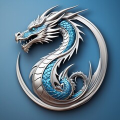 Obraz premium chinese dragon on white