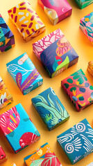 Vibrant and Modern Package Templates Offering Diverse Designs for Various Products and Brands