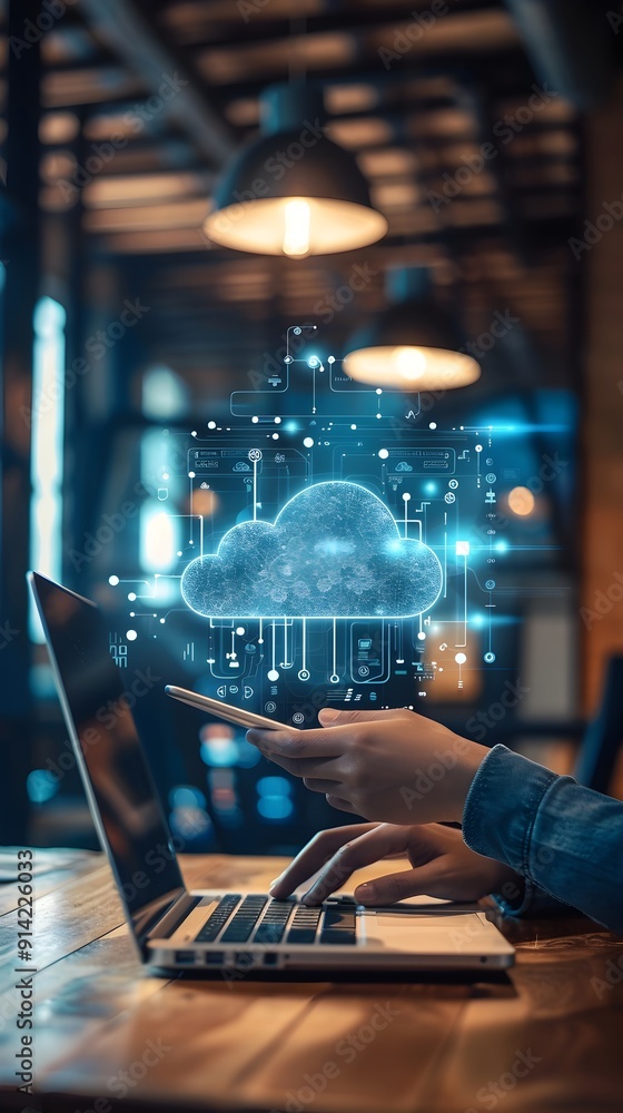 Poster seamless virtual cloud workspace with diverse devices and secure data flow