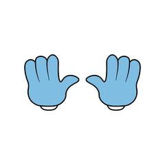 hand icon vector illustration. Illustration isolated on white backgrounds