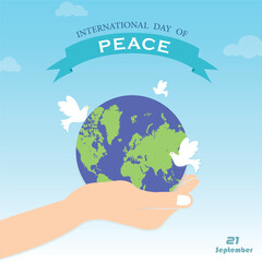 international peace day social media post and background
