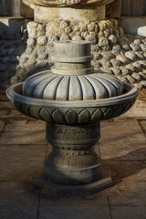 Stone carvings outside the Old Summer Palace Museum in Beijing.