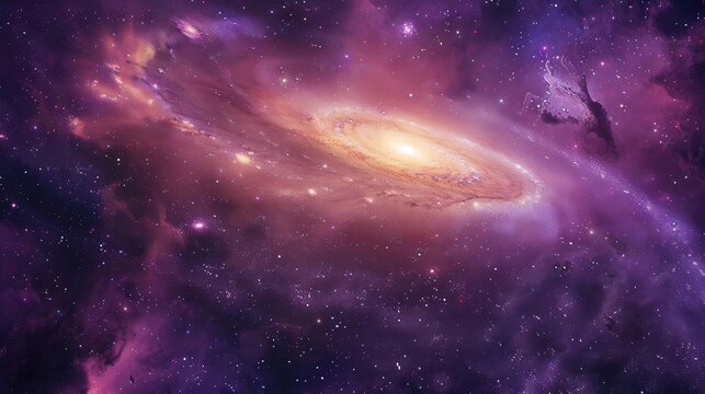 A stunning view of a spiral galaxy in vibrant colors, showcasing the beauty of the universe and the mysteries of space exploration.