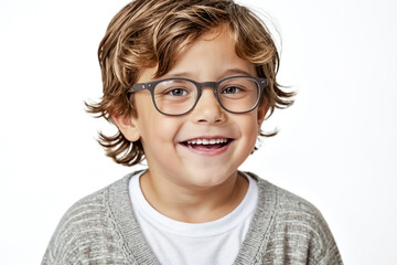 Fototapeta premium Happy Child Wearing Glasses Smiling