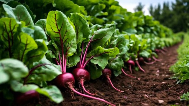 beet plants in garden

