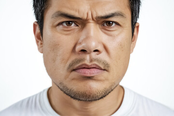 Close-up Portrait of a Man with a Serious Expression