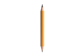 A close-up image of a classic wooden pencil with a yellow body, perfect for illustrating concepts related to writing, drawing, and creativity.