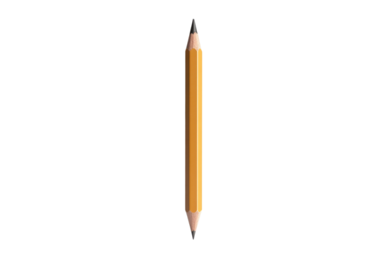 A close-up image of a classic wooden pencil with a yellow body, perfect for illustrating concepts related to writing, drawing, and creativity.