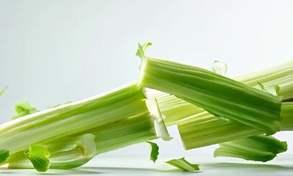 Floating celery slices create a mesmerizing kitchen splash