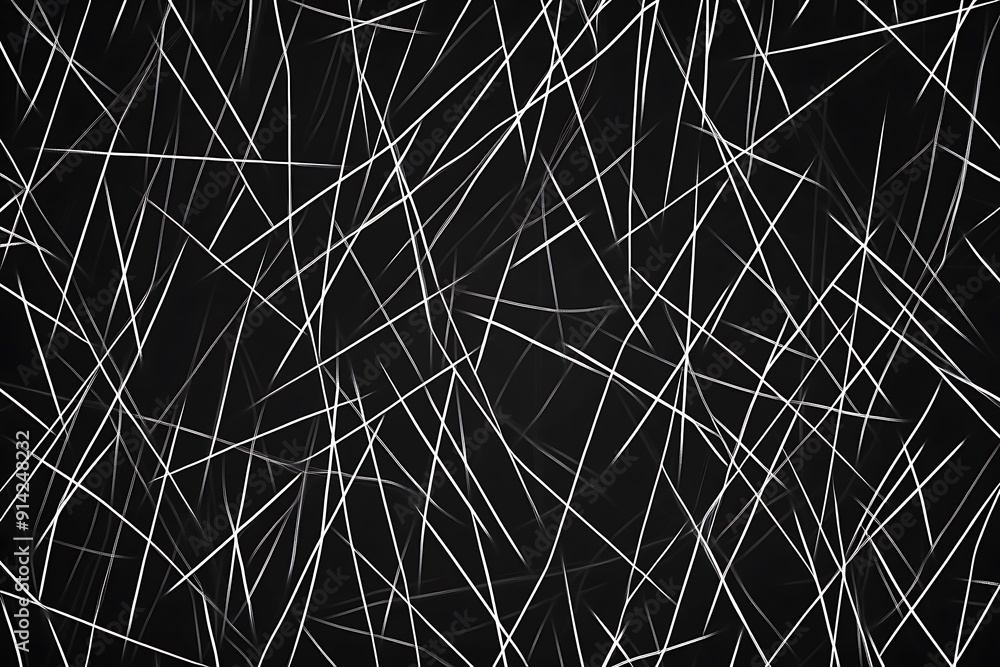Poster minimalist seamless vector pattern of white lines on black background