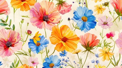 Bright and vibrant flowers on a clean white surface