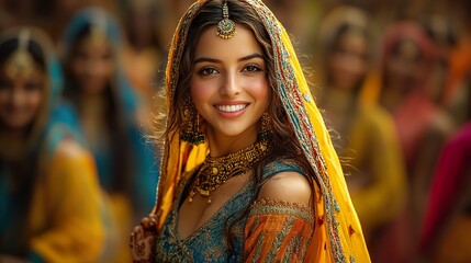 A traditional Indian dance performance in a Diwali festival
