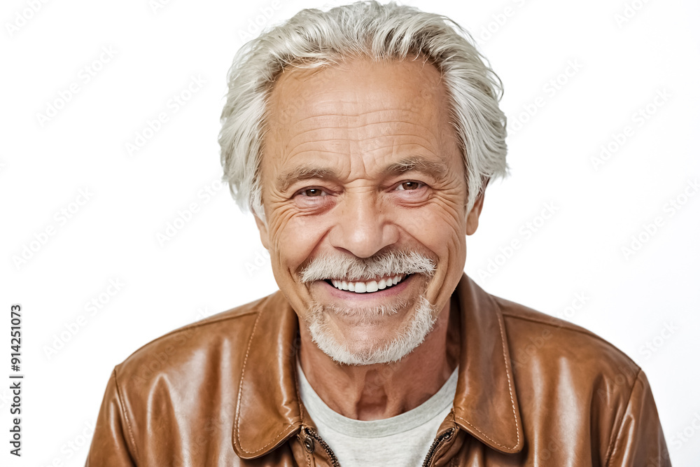 Wall mural Portrait of a happy senior man smiling