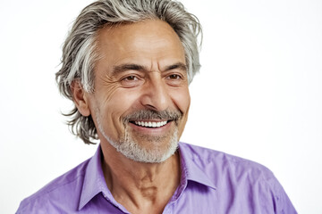 Obraz premium Portrait of a smiling senior man with grey hair