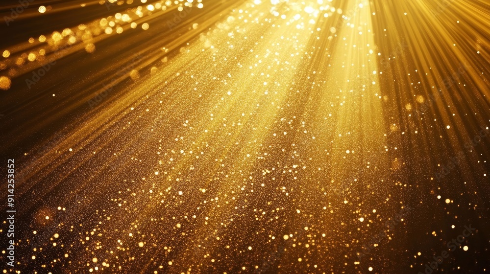 Aufkleber an abstract particle award over a dark background with glitter effects