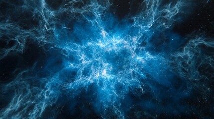 Fototapeta premium An optical illusion of colors and patterns in a shock wave consisting of particles. VFX elements and graphic elements. Light beam shining through nebulae, clouds, dust, and nebulae. 3D rendering.