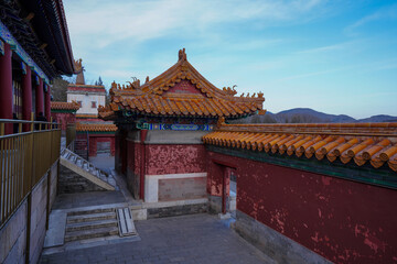 Naklejka premium Tibetan architecture in Dvipa of Summer Palace in Beijing.