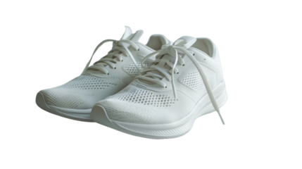 White sneakers on transparent background