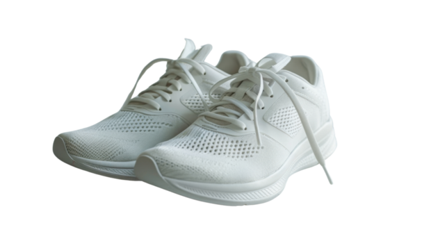 White sneakers on transparent background