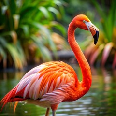 Obraz premium Flamingo Icon Design for Grace and Nature Themes