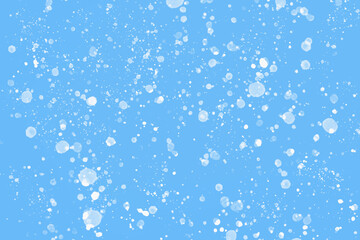  White Bokeh Light Effects on Blue Background