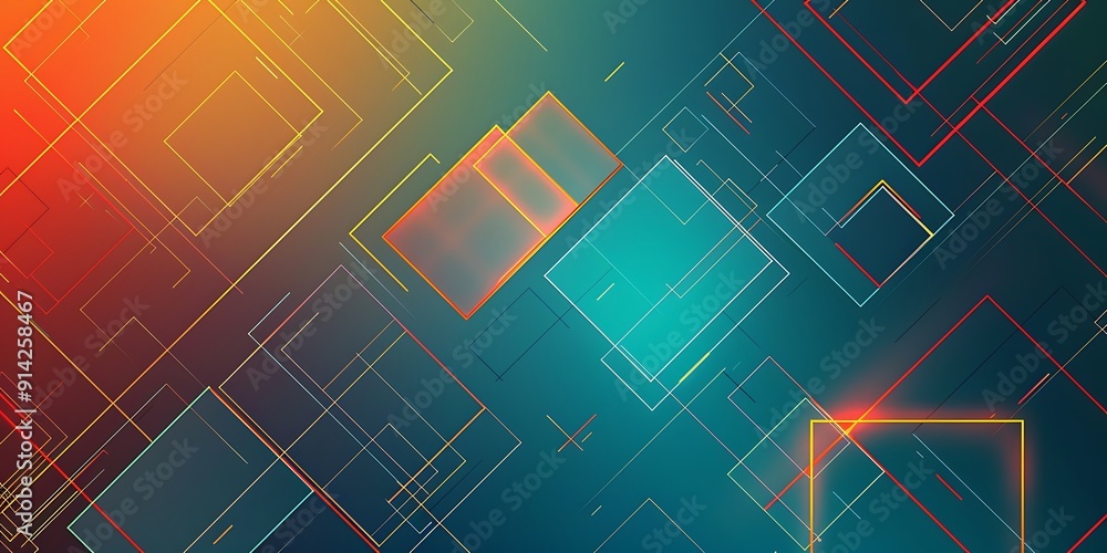 Poster abstract background with lines, squares and,background for presentation.